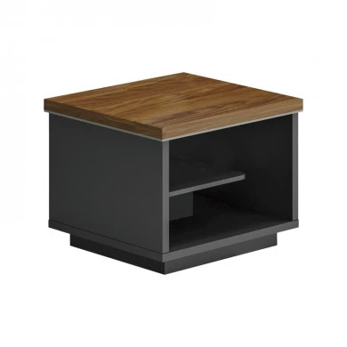Professional office table professional Oscar pakoworld melamine in walnut-charcoal shade 60x60x42cm