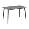 Dining table Gustas pakoworld grey marble sintered stone-black metal 160x90x75cm