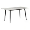 Dining table Gustas pakoworld white marble sintered stone-black metal 160x90x75cm