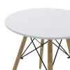 Julita pakoworld table MDF white and natural beech wood D60x73cm