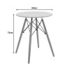 Julita pakoworld table MDF white and natural beech wood D60x73cm