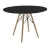 Julita pakoworld table MDF black and natural beech wood D120x73cm