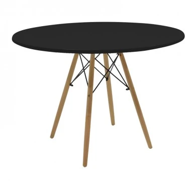 Julita pakoworld table MDF black and natural beech wood D120x73cm
