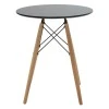 Julita pakoworld table MDF black and natural beech wood D60x73cm