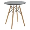 Julita pakoworld table MDF black and natural beech wood D60x73cm