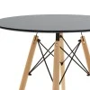 Julita pakoworld table MDF black and natural beech wood D60x73cm