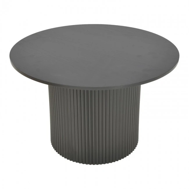 Τραπέζι Karulo pakoworld mdf σε μαύρη απόχρωση Φ120x76εκ