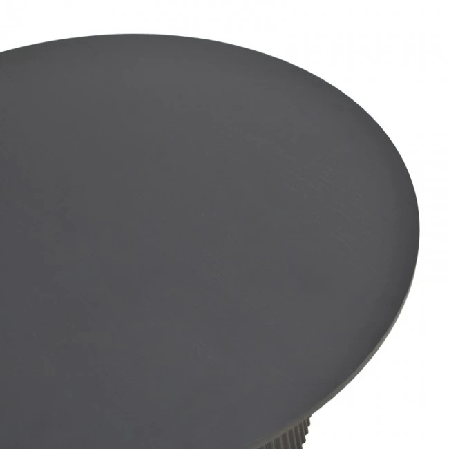 Τραπέζι Karulo pakoworld mdf σε μαύρη απόχρωση Φ120x76εκ