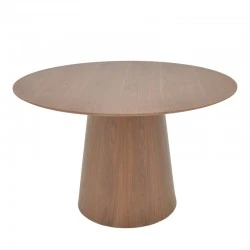 Table Kayano pakoworld walnut mdf D120x72cm