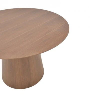 Table Kayano pakoworld walnut mdf D120x72cm