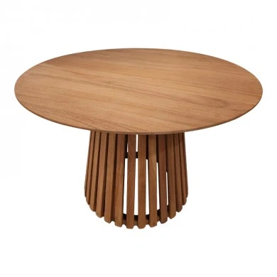 Kenda Ι pakoworld mindi wood table in natural shade D120x75cm