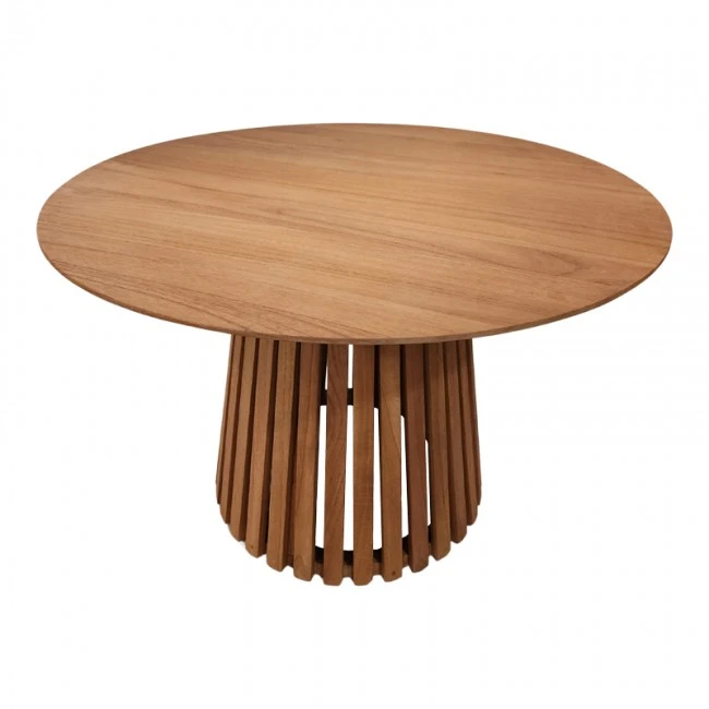 Kenda Ι pakoworld mindi wood table in natural shade D120x75cm