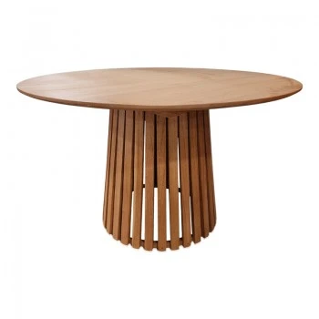 Kenda Ι pakoworld mindi wood table in natural shade D120x75cm