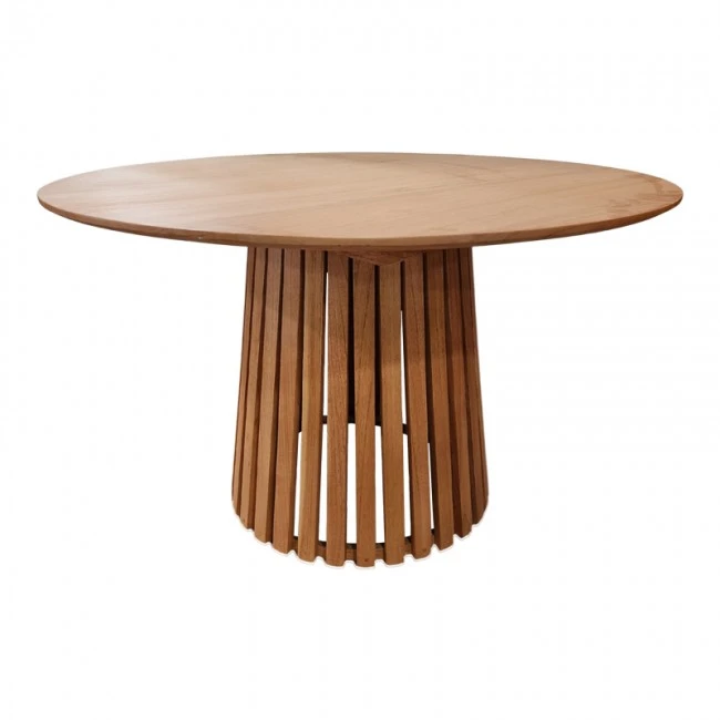 Kenda Ι pakoworld mindi wood table in natural shade D120x75cm