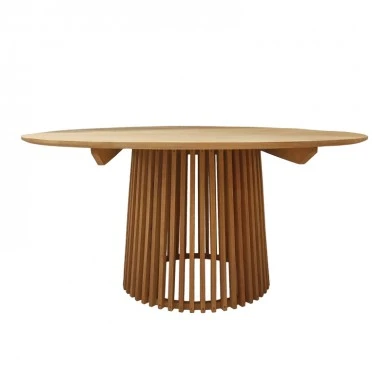Kenda pakoworld mindi wood table in natural shade D150x75cm