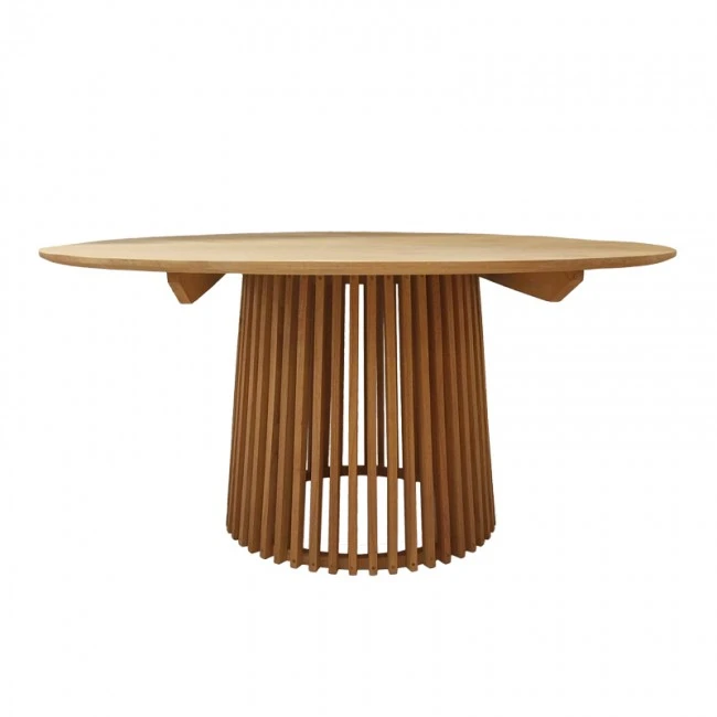 Kenda pakoworld mindi wood table in natural shade D150x75cm
