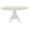 Dining table Lars pakoworld extendable wood-MDF white-natural D100(+38)x100x75cm