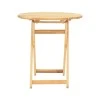 Table Letna pakoworld solid beech wood  in natural color D60x74.5cm