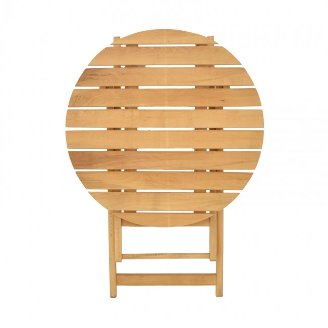 Table Letna pakoworld solid beech wood  in natural color D60x74.5cm