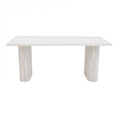 Table Loozir pakoworld mdf in white marble color 180x90x75cm