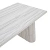Table Loozir pakoworld mdf in white marble color 180x90x75cm