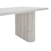 Table Loozir pakoworld mdf in white marble color 180x90x75cm