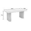 Table Loozir pakoworld mdf in white marble color 180x90x75cm
