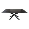 Mattias table pakoworld black marble sintered stone with black metal legs 180x90x75cm