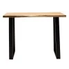 Bar-console table Miles pakoworld solid wood 4cm walnut-foot black 120x53x97cm