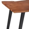 Bar table Miles pakoworld solid acacia wood 3.7-4cm in walnut color with black metal legs 120x53x97cm