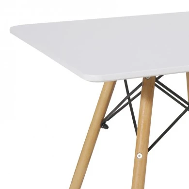 Natali children&#039;s table pakoworld MDF white and natural beech wood 60x60x51cm