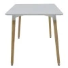 Dining table Natali MDF top white-natural legs 120x80x76cm