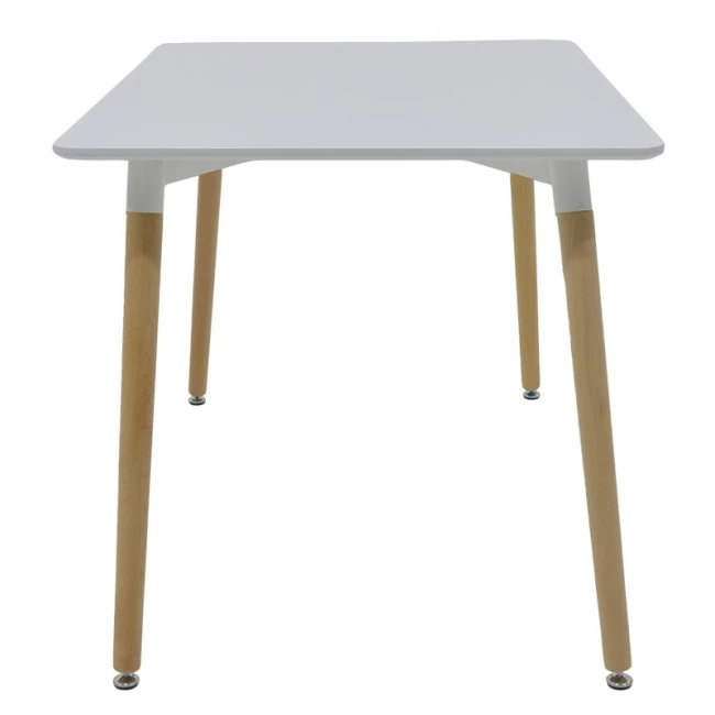 Dining table Natali MDF top white-natural legs 120x80x76cm