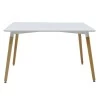 Dining table Natali MDF top white-natural legs 120x80x76cm