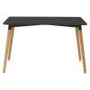 Τραπέζι Natali pakoworld MDF μαύρο-πόδια φυσικό 120x80x76εκ