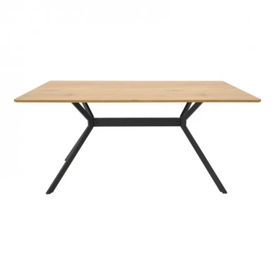 Nerelis pakoworld natural mdf table and black metal leg 160x90x75cm