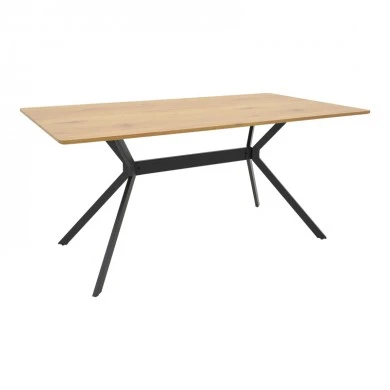 Nerelis pakoworld natural mdf table and black metal leg 160x90x75cm