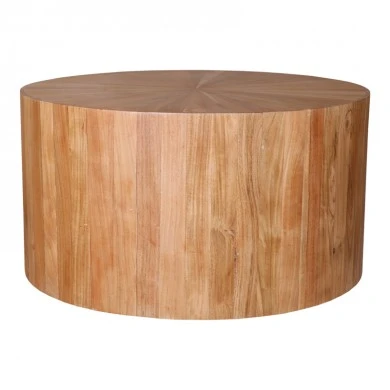 Round table Osiri pakoworld acacia wood in natural shade D80x45cm
