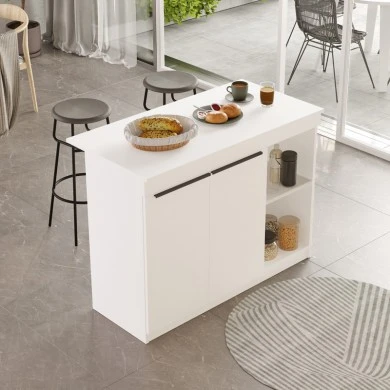 Kogile pakoworld kitchen table-counter in white shade 120x60x88.2cm