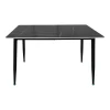 Pembe pakoworld table black marble sintered stone-black metal leg 120x70x75cm