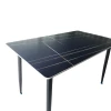 Pembe pakoworld table black marble sintered stone-black metal leg 120x70x75cm