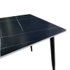 Pembe pakoworld table black marble sintered stone-black metal leg 120x70x75cm
