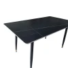 Pembe pakoworld table black marble sintered stone-black metal legs 140x80x75cm