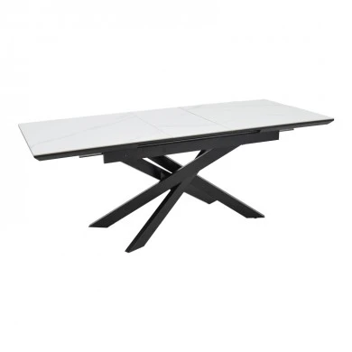 Table Ragemi pakoworld  sintered stone-grey mdf-black metal 160-200x90x75cm
