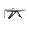 Kitcen table Sabrina pakoworld sintered stone walnut-black 180x90 x75cm
