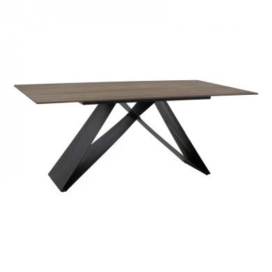 Kitcen table Sabrina pakoworld sintered stone walnut-black 180x90 x75cm