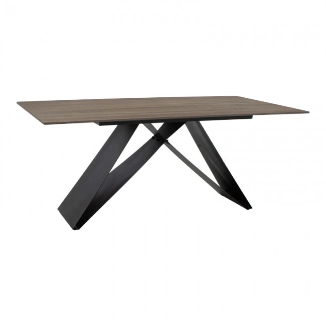 Kitcen table Sabrina pakoworld sintered stone walnut-black 180x90 x75cm