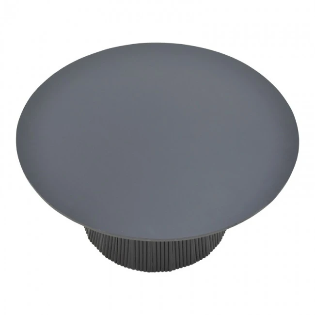 Canicule I pakoworld table, solid acacia wood in black shade, D80x40cm