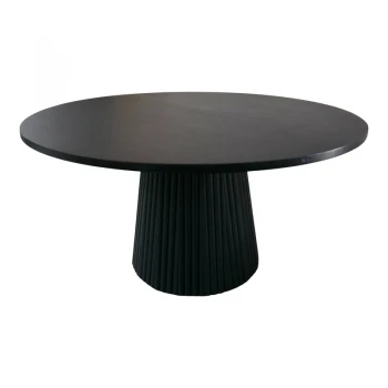 Canicule pakoworld table, solid acacia wood black D80x40cm