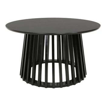 Coffee table Domonic pakoworld mdf in black color D80x45cm